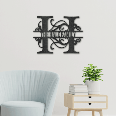 Custom Metal Family Name Sign
